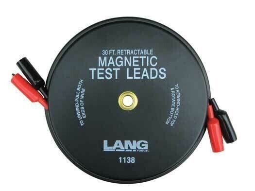 Lang 1138 Magnetic Retractable Test Leads 2 Leads x 30 Feet