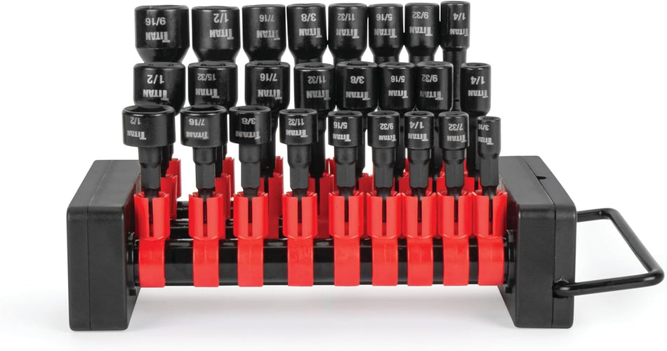 Titan 16294 25-Piece SAE Nut Setter / Nut Driver Set