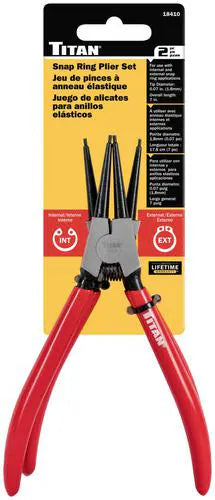 Titan 18410 2 Pc 7" Internal / External Snap Ring Pliers