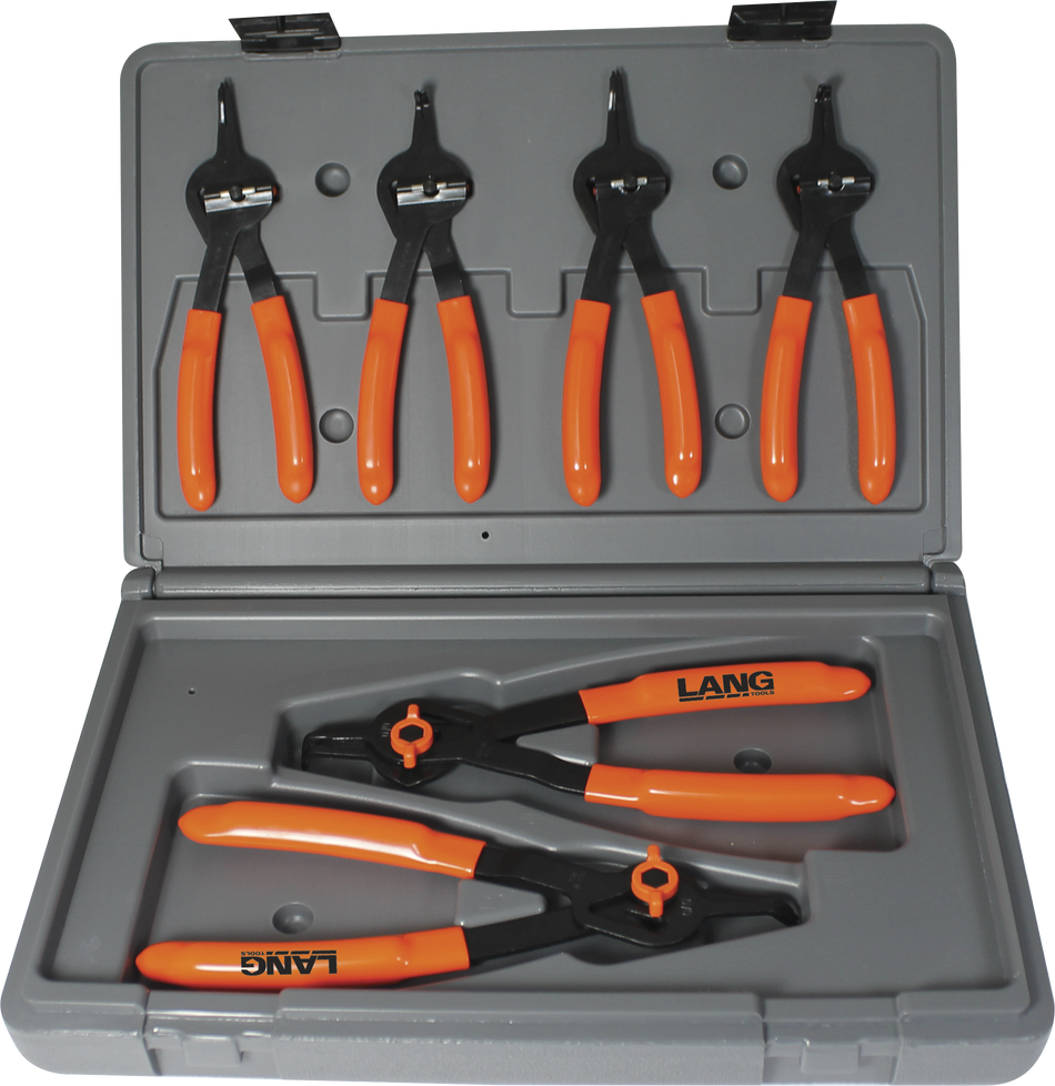 Lang 3597 6 Pc Quick Switch Internal External Snap Ring Pliers Set