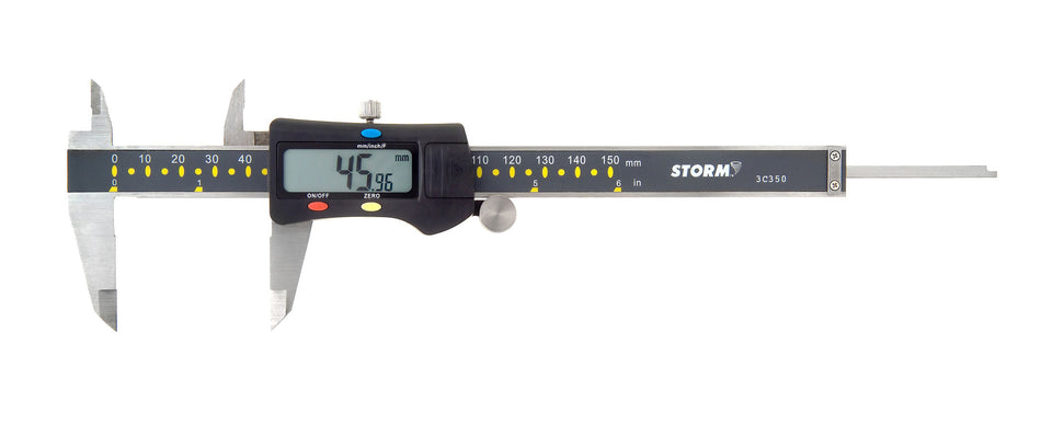 Central Storm 3C350 6” Digital Caliper w/ Fractions