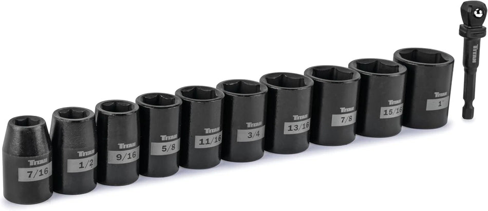 Titan 42001 11-Piece 1/2-Inch Drive SAE Standard Impact Socket Set