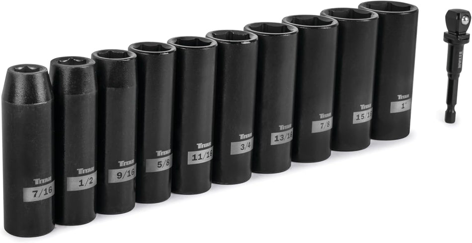 Titan 42301 11-Piece 1/2-Inch Drive SAE Deep Impact Socket Set