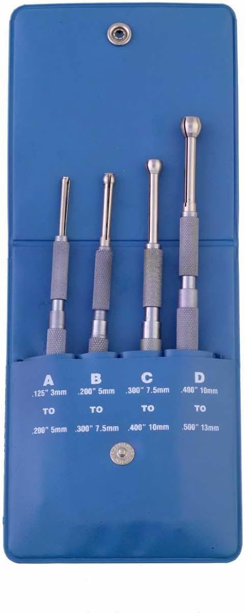 Central Tools 6552 4 Pc Small Hole Gage Set, 1/8” - 1/2”