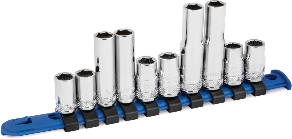 Titan 67010 10-Piece 1/4-Inch and 3/8-Inch Drive 10mm Socket Set