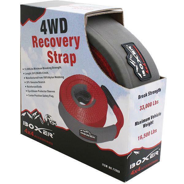 Boxer 4” x 30’ 33000 lb Nylon Recovery Strap