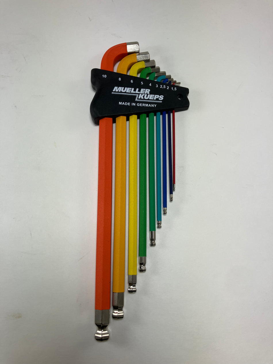 Mueller Keups 558001 9 Pc 100 Degree Metric Hex Key Set