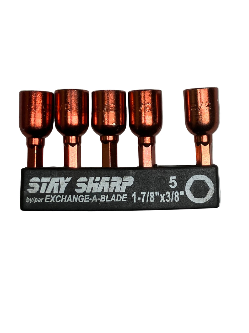 Stay Sharp 75011 5 Pc 1-7/8” x 3/8” Nut Setter Set