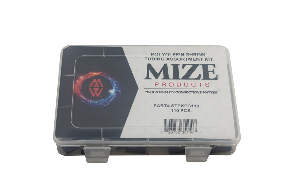 Mize STPKPC110 110 Pc Black Polyolefin Shrink Tubing Kit