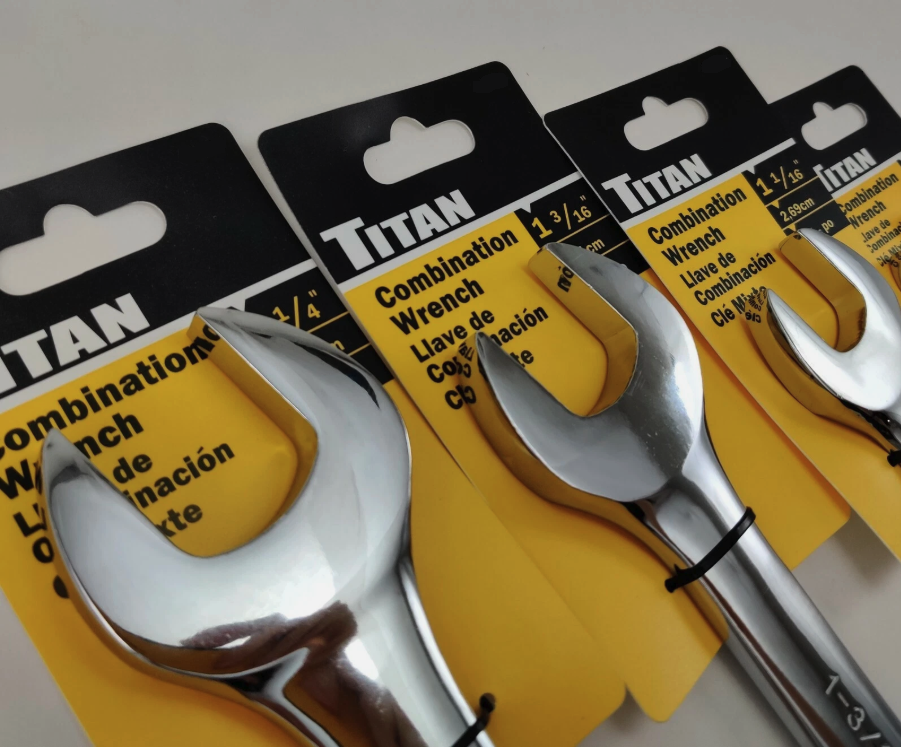 Titan Polished Individual Standard SAE 12Pt Wrench, Choice of Size 1/4" - 1-1/4"