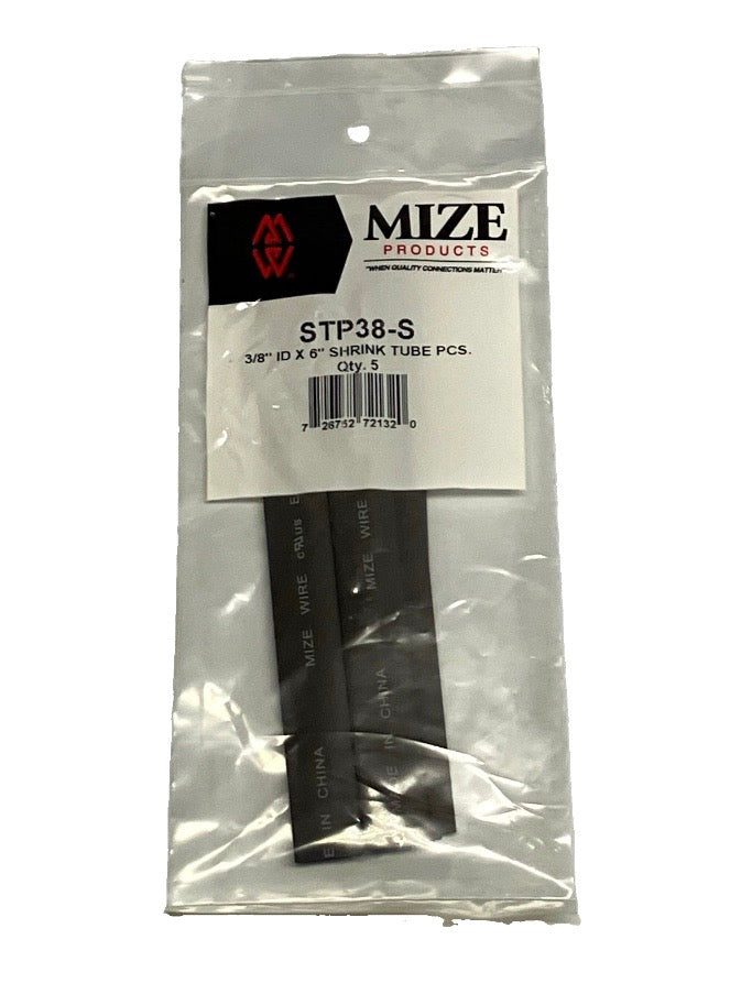 Mize STP Polyolefin 3/8" ID X 6 Shrink Tubing STP38-S