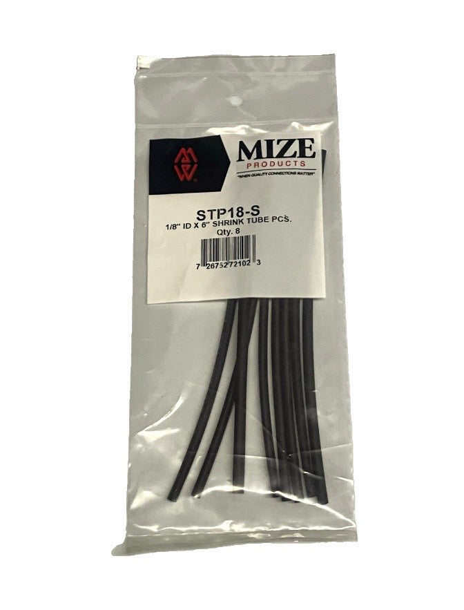 Mize STP Polyolefin 1/8" ID X 6 Shrink Tubing STP18-S