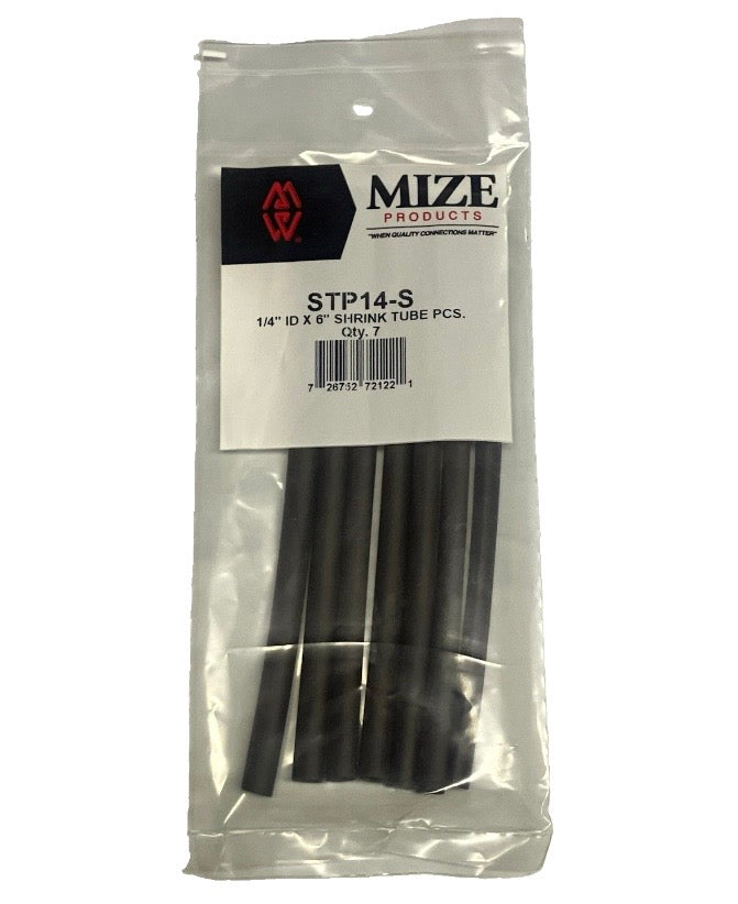 Mize STP Polyolefin 1/4" ID X 6 Shrink Tubing STP14-S
