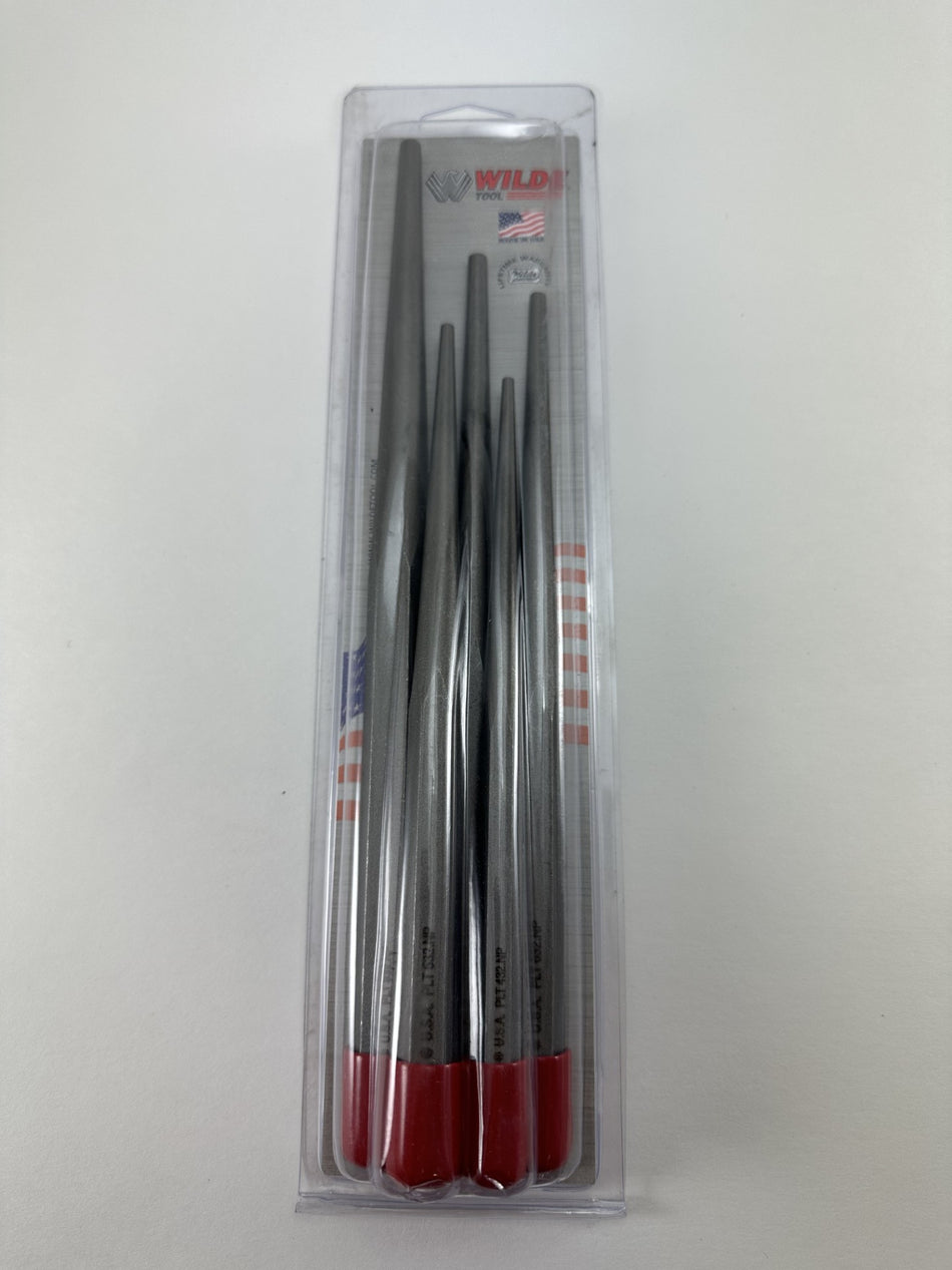 Wilde USA 5 Pc Long Taper Punch Set, PLT5