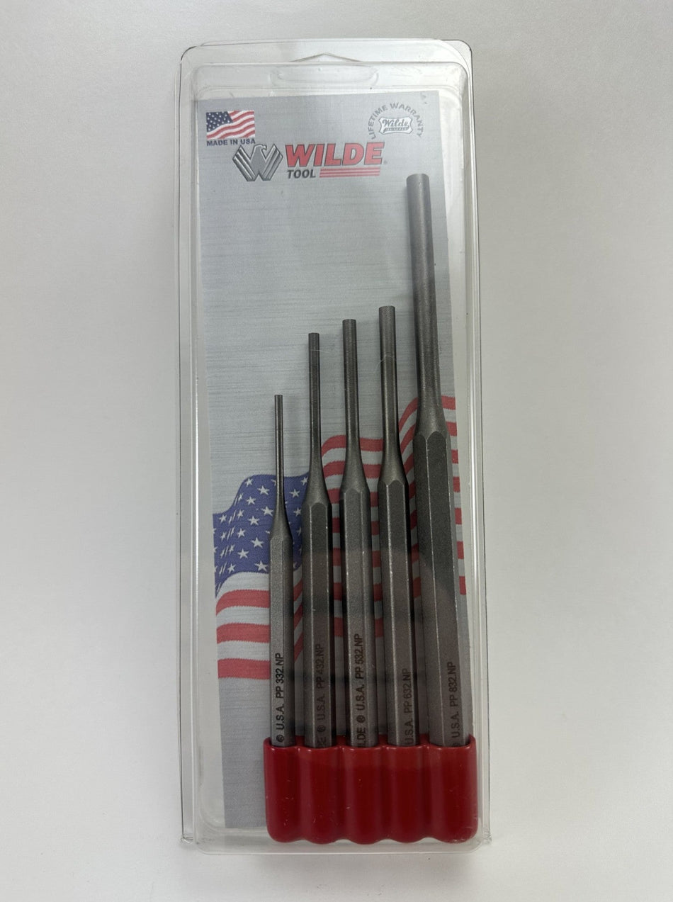 Wilde USA 5 Pc Pin Punch Set, PP5