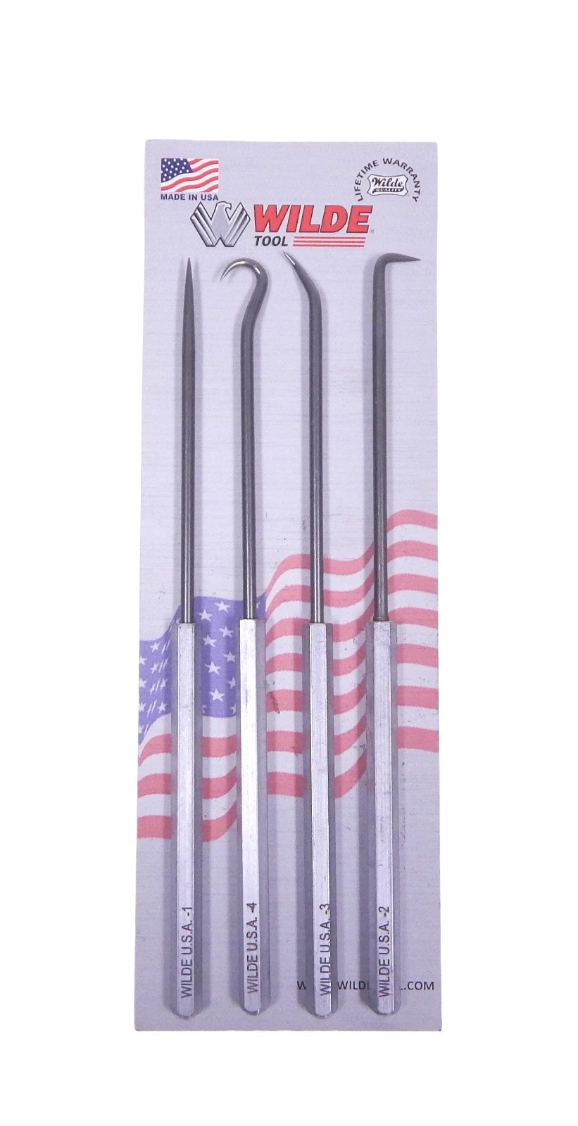 Wilde USA 4 Pc Pick & Hook Set, SHP904
