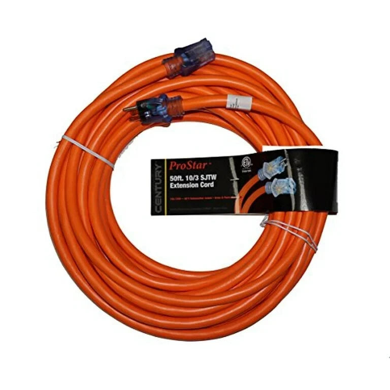 Century Pro Star 50’ 10/3 SJTW -40F Extension Cord w/ Lighted Ends