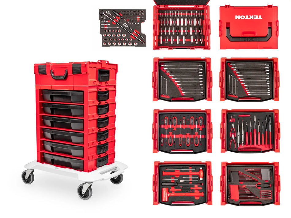 Tekton OLB99007 248 Piece Tool Set in Modular Stacking Tool Cart