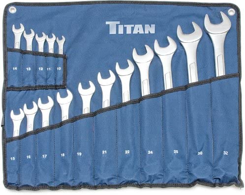 Titan Tools 17330 14 Pc Metric Raised Panel Wrench Set w/ Pouch