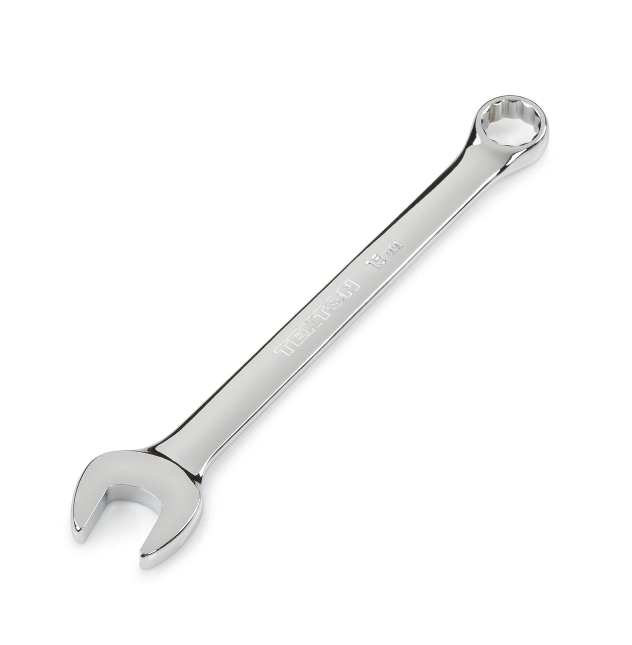 TEKTON 18285 Polished Combination Wrench, 15 mm