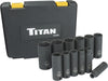 Titan 48300 12-Piece 3/8" Drive SAE Deep Impact Socket Set