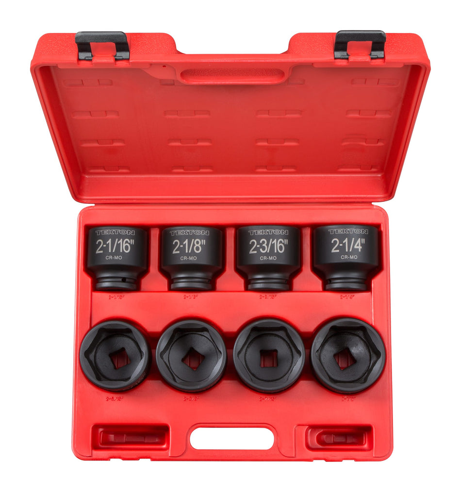 Tekton 8 Pc 3/4 Inch Drive 6-Point Impact Socket Set (2-1/16 - 2-1/2 in.)