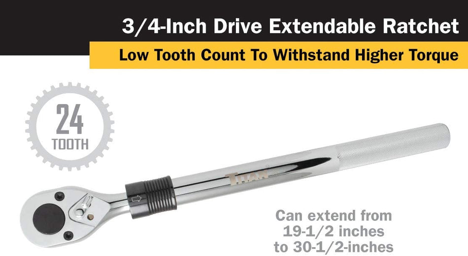 Titan 12072 3/4” Drive Extendable Ratchet