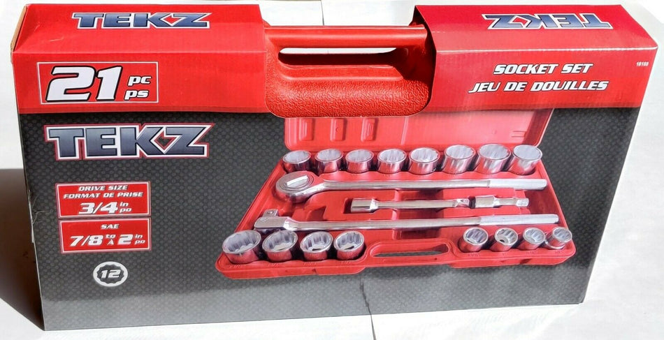 Titan Tekz 18188 21 Pc SAE 3/4" Socket Set