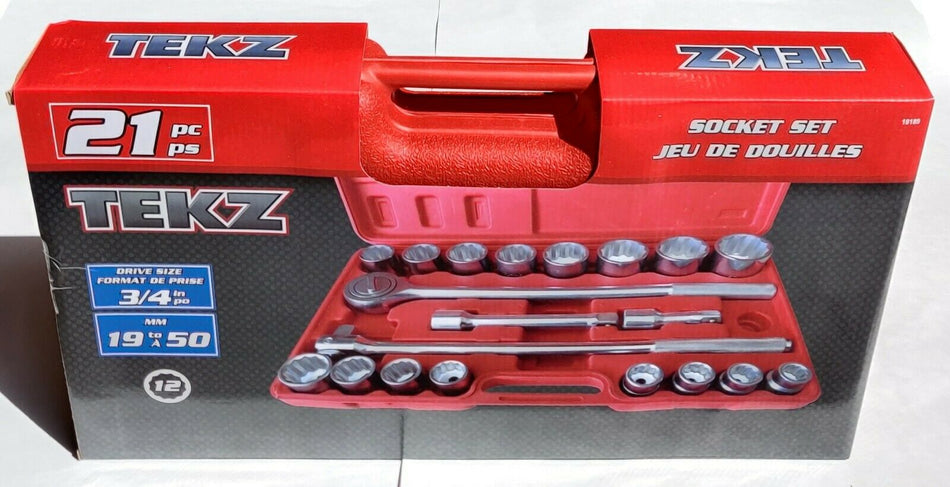 Titan Tekz 18189 21 Pc 3/4" Metric Socket Set