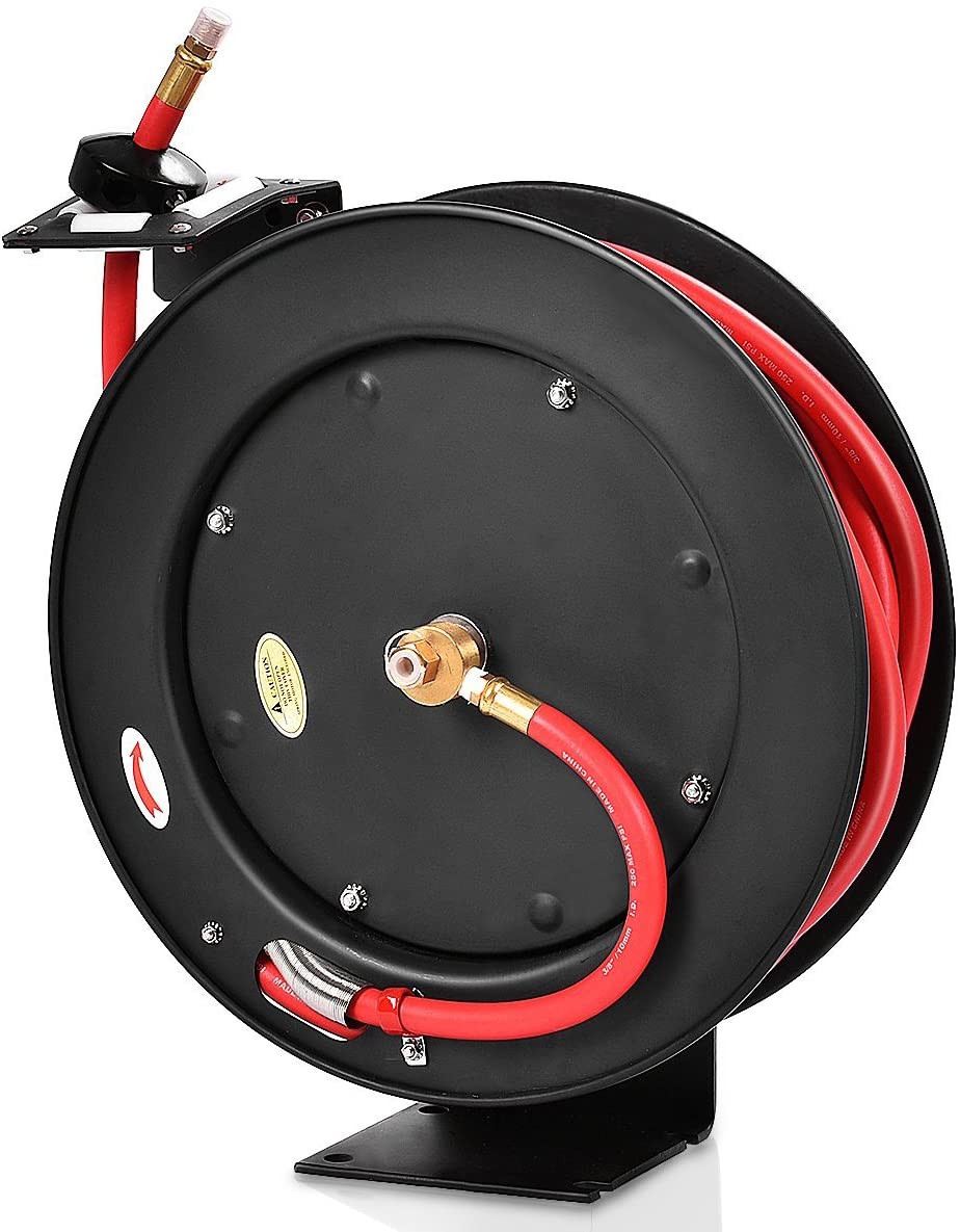 King 50' X 3/8" Retractable Air Hose Reel - 1403-023