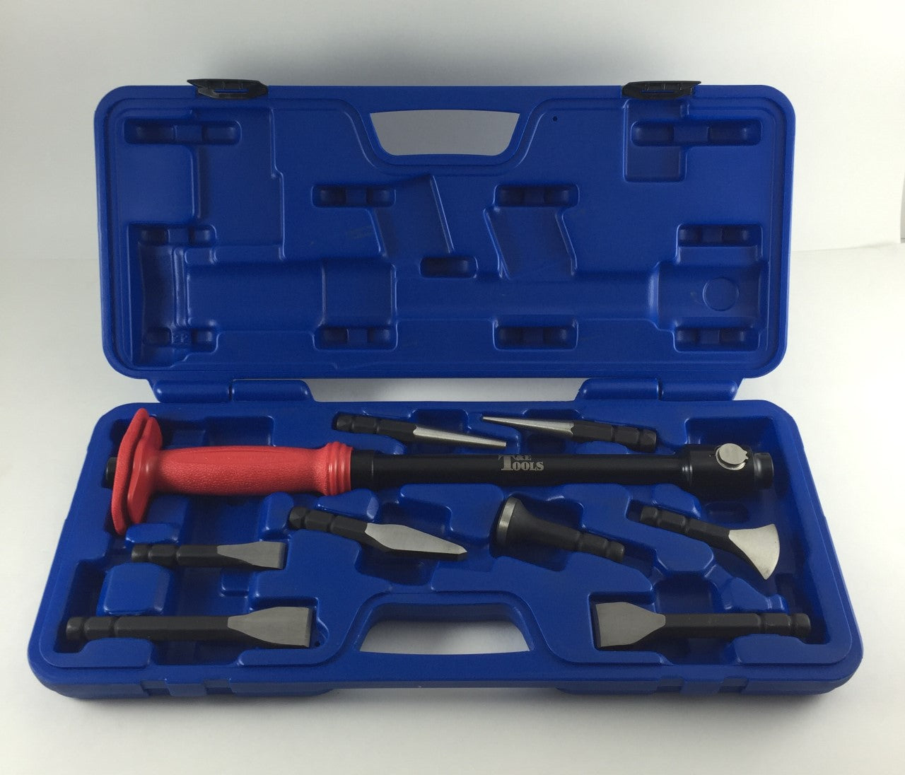 T&E Tools 8771A 9 Piece Long Deep Reach Interchangeable Punch and Chisel Set