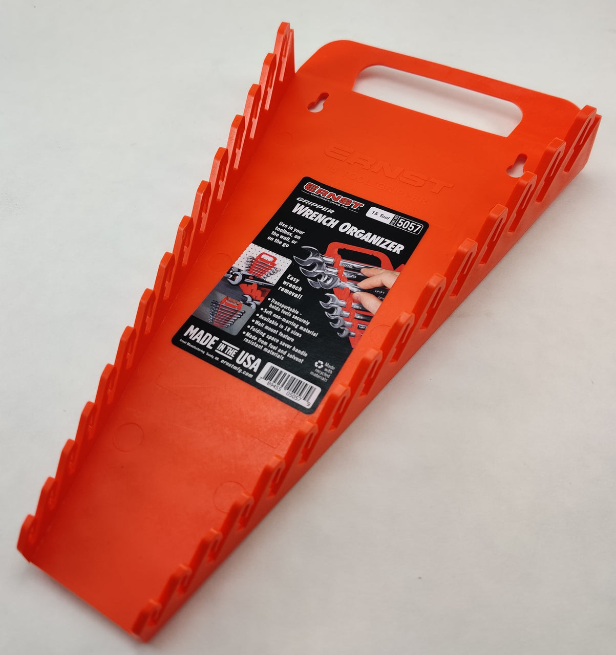 Ernst Manufacturing 5057 15 Tool Gripper Wrench Organizer, Orange