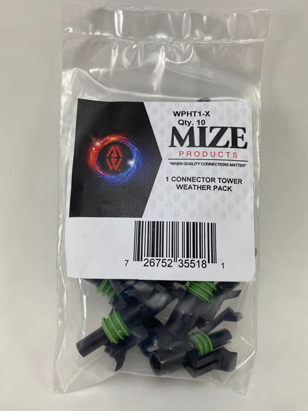 Mize Male Connector Tower Weather Pack Plugs - One Connector, WPHT1X