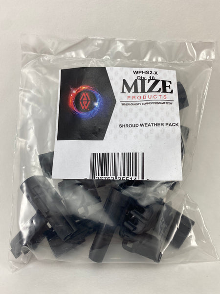 Mize Female Connector Shroud Weather Pack Plugs - Two Connectors, WPHS2X