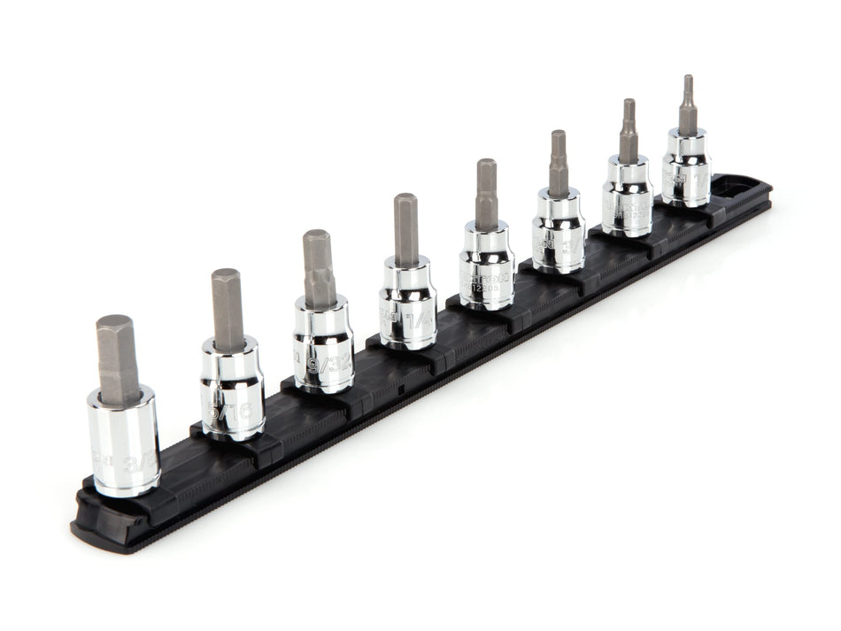 Tekton 3/8 Inch Drive Hex Bit Socket Set, 8-Piece (1/8-3/8 in.)