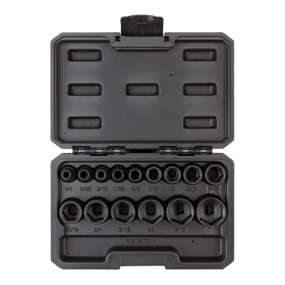 Tekton SID91300 3/8 Inch Drive 6-Point Impact Socket Set, 15-Piece (1/4-1 in.)