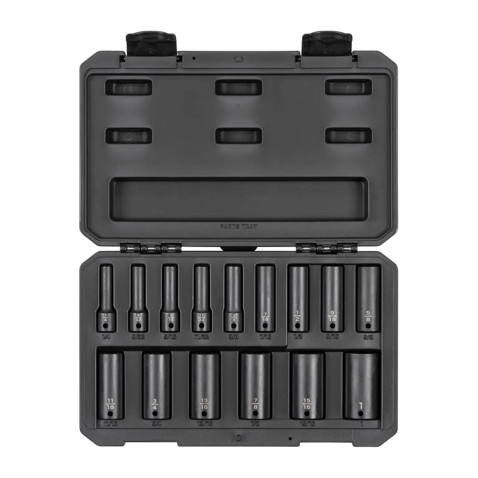 Tekton 3/8" Drive Deep 12-Pt Impact Socket Set, 15-Piece (1/4-1 in.) SID91305