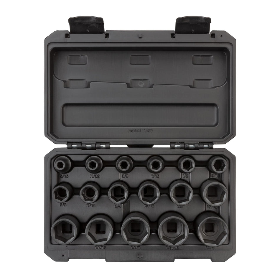 Tekton SID92301 1/2 Inch Drive 6-Point Impact Socket Set, 17-Piece 5/16 - 1-1/4