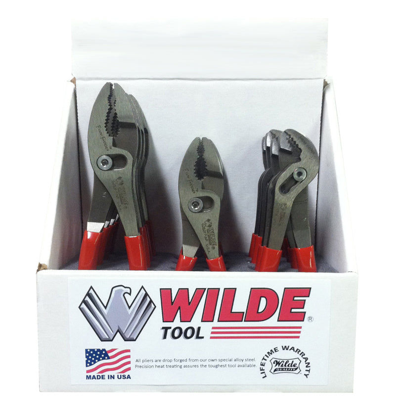 Wilde USA 12 Pc Flush Fastener Pliers Counter Display Assortment, DB71-3F