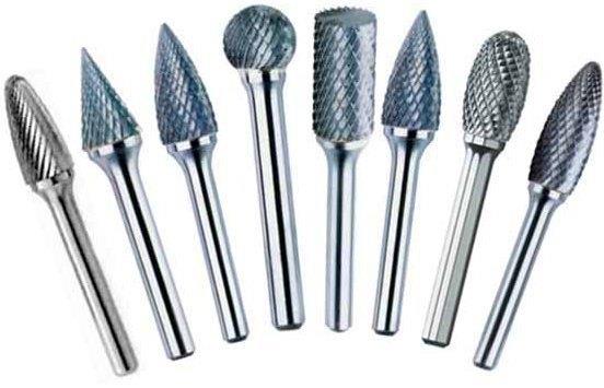 Drill America 8 Pc 1/4" Shank Large Head Carbide Burr Set, #DUL3SET