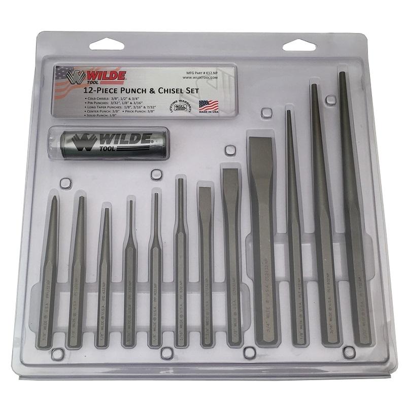 Wilde USA 12 Pc Punch & Chisel Set, K12