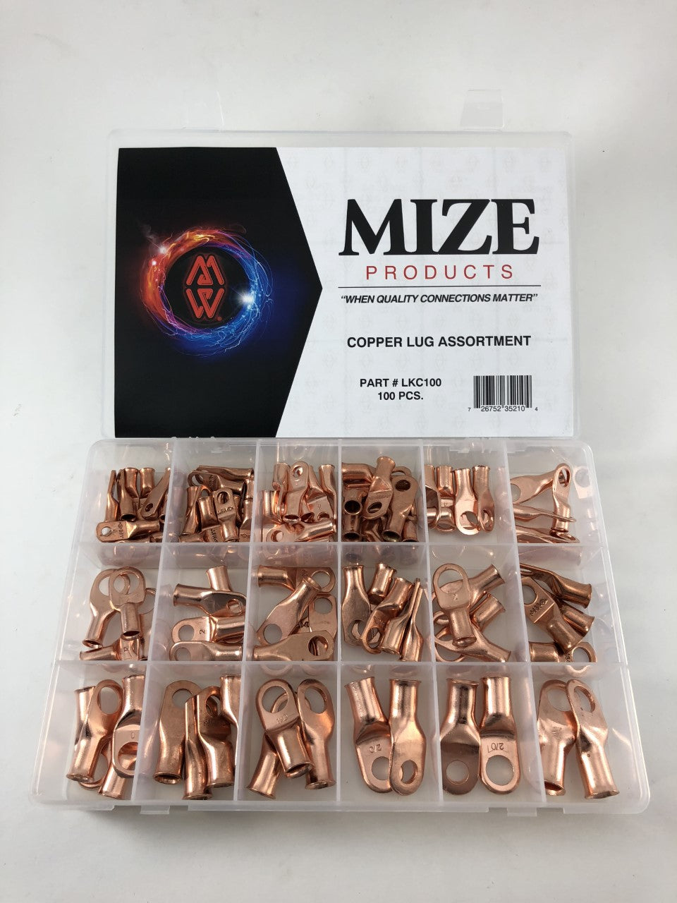 Mize USA 100 Pc Copper Lug Assortment, LKC100