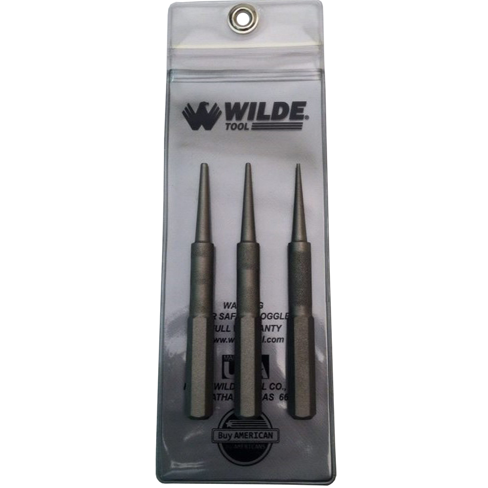 Wilde USA 3 Pc Nail Punch Set, NS3