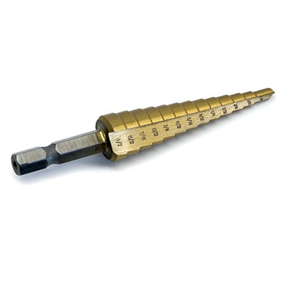 Titan 16501 1/8” - 1/2” Step Dril Bit