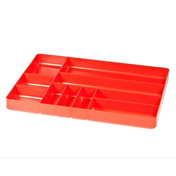 Ernst Manufacturing 5010 10 Compartment Toolbox Tray Organizer, Red