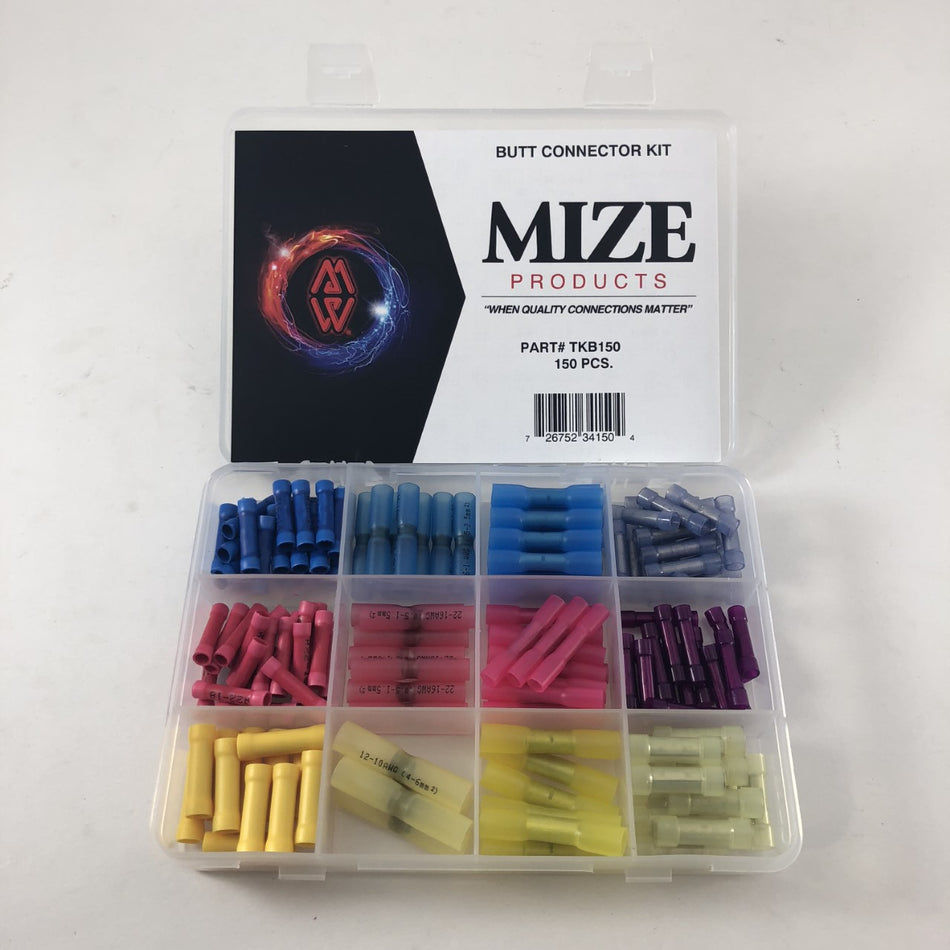 Mize USA 150 Pc Butt Connector Assortment, TKB150