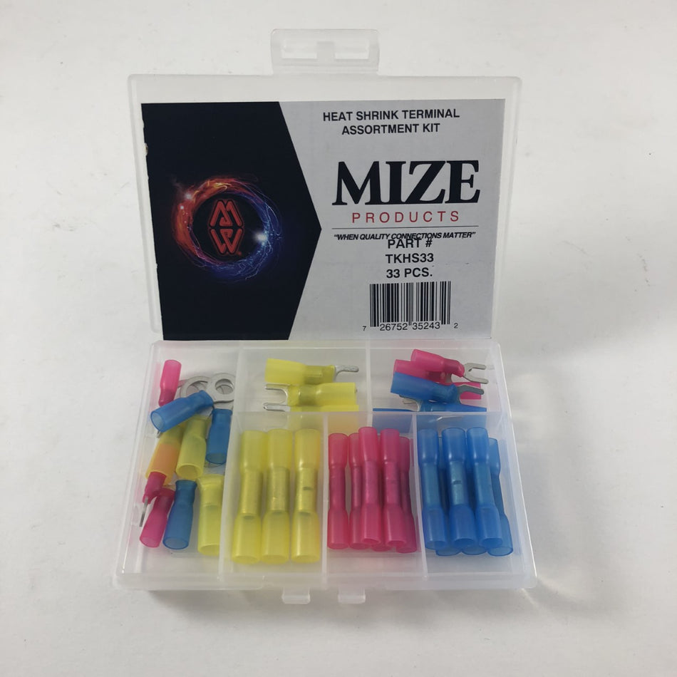 Mize USA 33 Pc Heat Shrink Terminal Kit, TKHS33