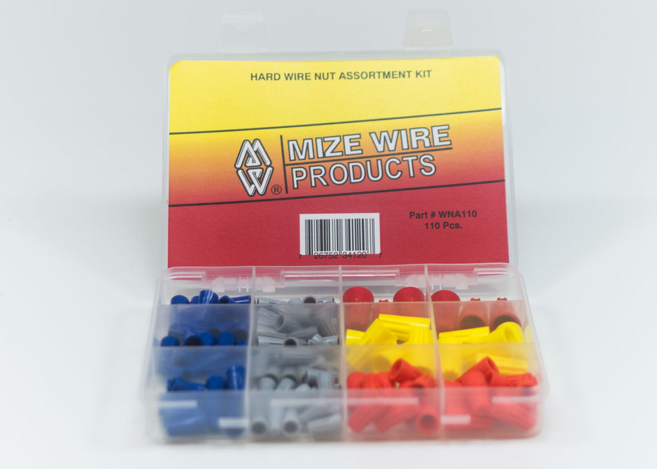 Mize USA 110 Pc Hard Wire Nut Assortment, WNA110