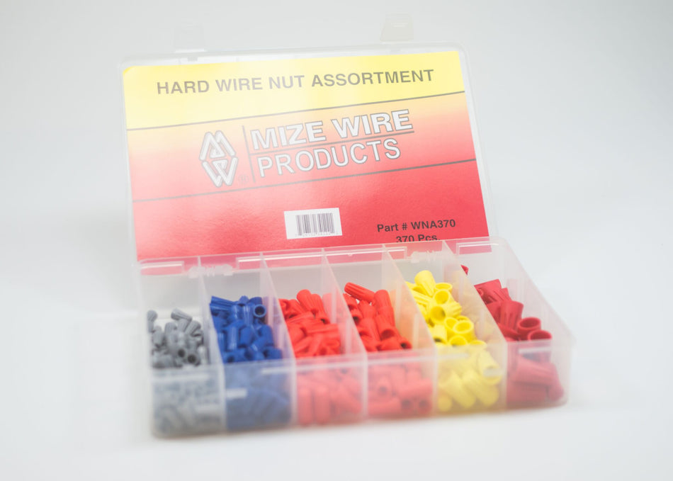 Mize USA 370 Pc Hard Wire Nut Assortment, WNA370